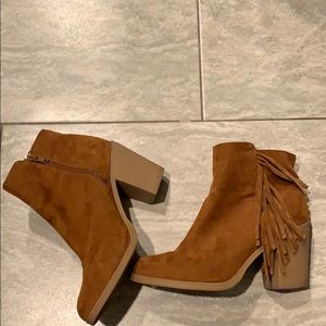 Comfy faux suede booties